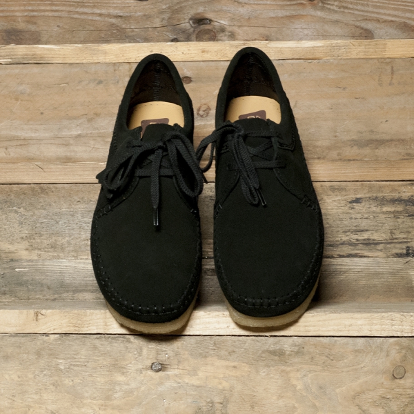 clarks originals weaver shoes black suede