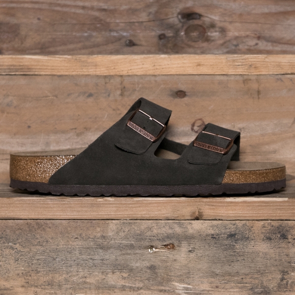 birkenstock arizona mocha suede soft footbed