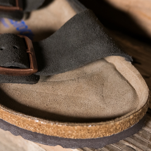 birkenstock arizona mocha suede soft footbed