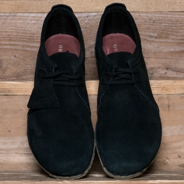 clarks ashton black suede
