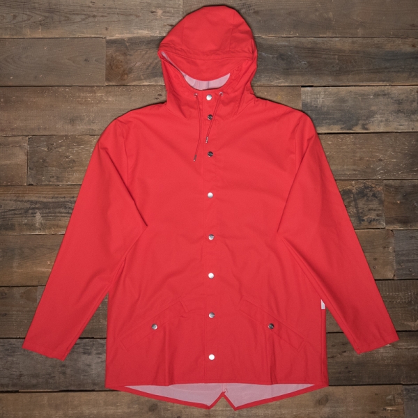 Rains Waterproof Jacket 08 Bright Red – The R Store