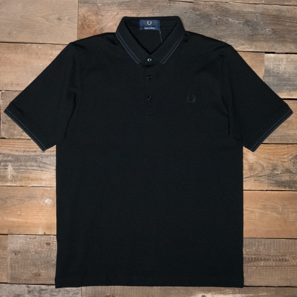 Fred Perry M102 Made In Japan Pique Shirt G32 Black Black – The R Store