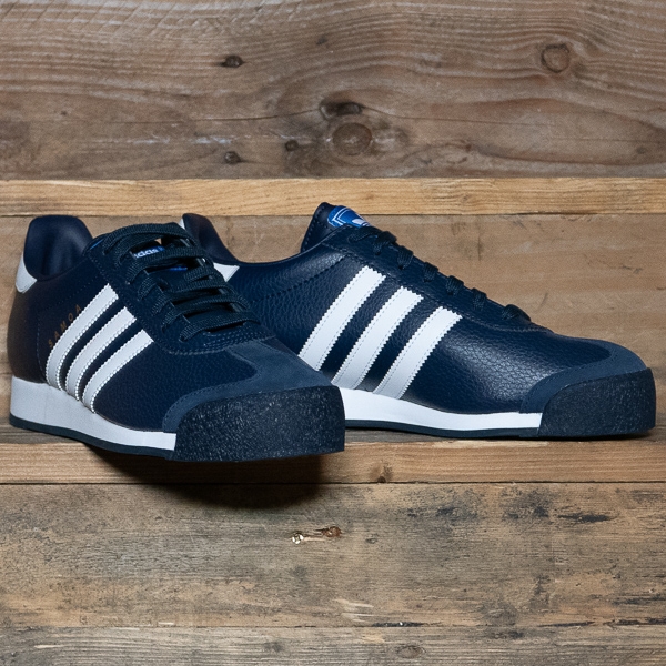 navy blue adidas samoa