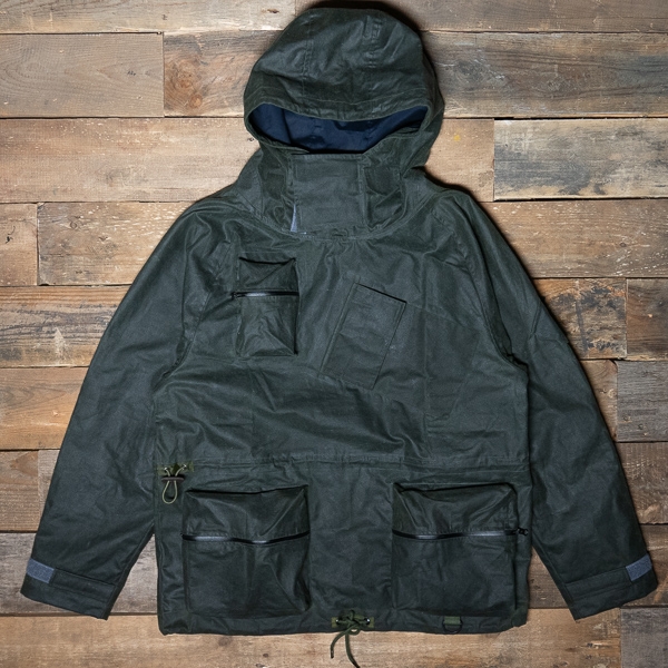 waxed cotton smock