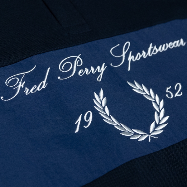 Fred Perry M8546 Archive Branding Polo Shirt 608 Navy – The R Store