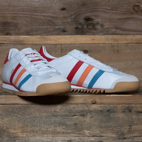 adidas rom trainers black and white