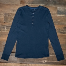 SCHIESSER REVIVAL Karl-heinz Long Sleeve Henley Dark Blue