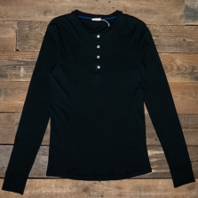 SCHIESSER REVIVAL Karl-heinz Long Sleeve Henley Black