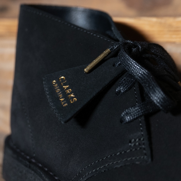 Clarks desert boot deals black soft leather