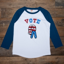 TSPTR Vote Baseball Tee White Navy