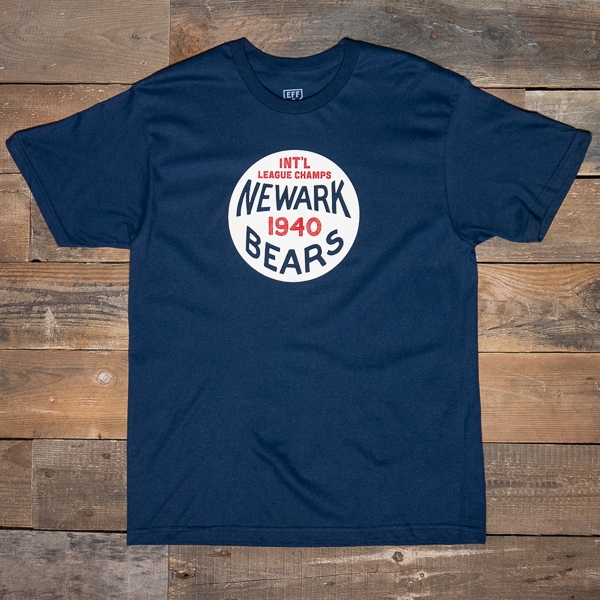 EBBETS FIELD FLANNELS Newark Bears 1940 T Shirt Blue The R Store