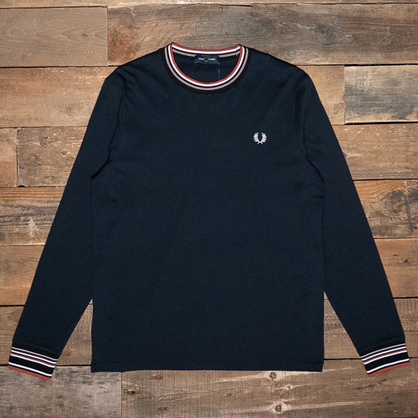 Fred Perry M9655 Striped Trim T Shirt 608 Navy – The R Store