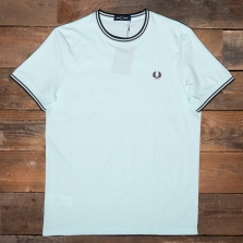 Fred Perry M1588 Twin Tipped T Shirt M32 Brighton Blue