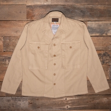 THE QUARTERMASTER 40rc Fatigue Jacket Herringbone Tweed Khaki