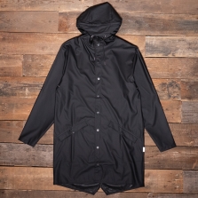 Rains Long Waterproof Jacket 01 Black