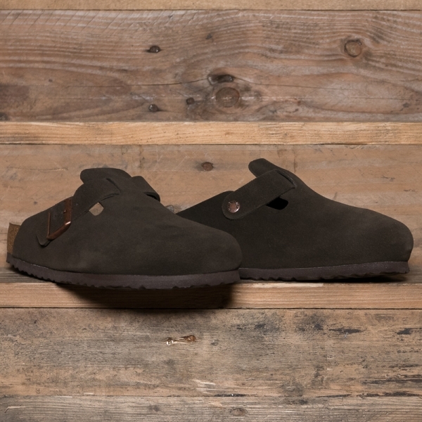 BIRKENSTOCK 660461 Boston Soft Footbed Suede Mocha The R Store