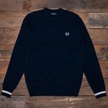 Fred Perry K9535 Tipped Crew Neck Jumper E97 Deep Carbon