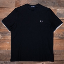 Fred Perry M3596 Broken Tipped Pique T Shirt 102 Black