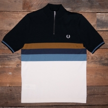 Fred Perry K3544 Funnel Neck Knitted Shirt 560 Ecru