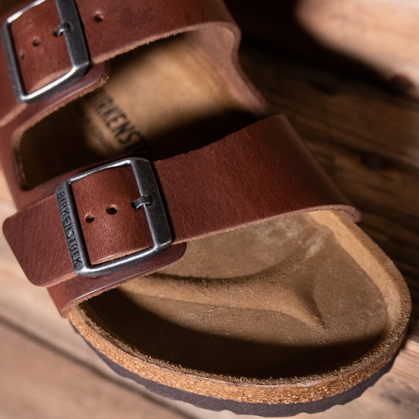 Birkenstock arizona oiled leather earth 2025 red