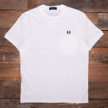Fred Perry M8531 Pocket Detail Pique Shirt 129 Snow White