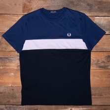 Fred Perry M4645 Colour Block T Shirt 608 Navy