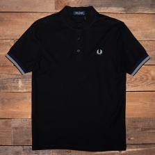 Fred Perry M4592 Henley Polo Shirt 102 Black