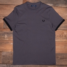 Fred Perry M3519 Ringer T Shirt R38 Gunmetal