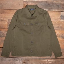 Fred Perry M4688 Twill  Overshirt Q55 Uniform Green