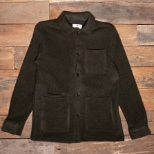 ANERKJENDT Akoscar Wool Double Pocket Overshirt 4080 Dark Olive