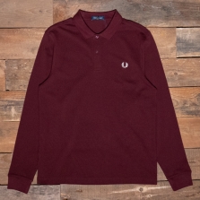 Fred Perry M6006 Long Sleeve Fred Perry Shirt 597 Oxblood