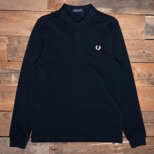 Fred Perry M6006 Long Sleeve Fred Perry Shirt 608 Navy