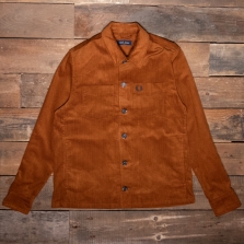 Fred Perry M4659 Cord Overshirt Q22 Nut Flake