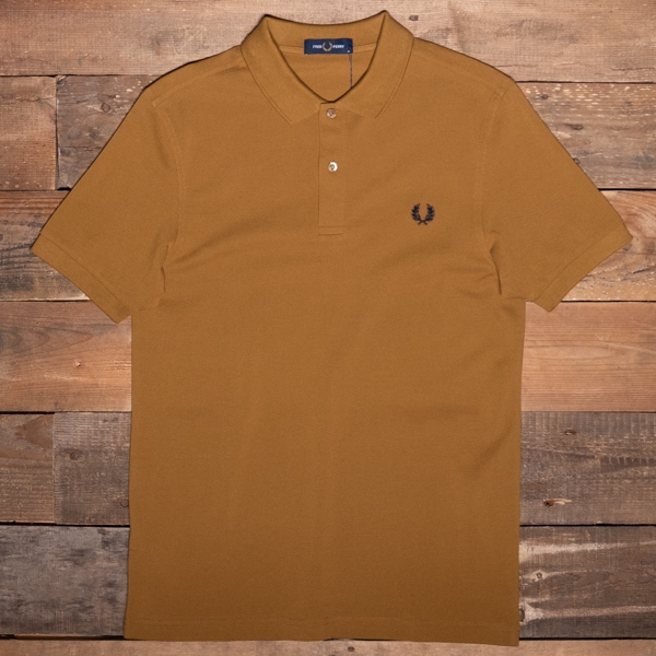 Fred Perry – M6000 Plain Fred Perry Shirt 644 Dark Caramel