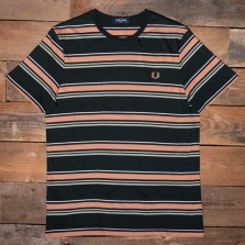Fred Perry M5607 Stripe T Shirt Q20 Night Green