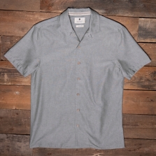 ANERKJENDT Akleon Short Sleeve Cotton Linen  Shirt Olivine
