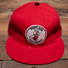 EBBETS FIELD FLANNELS Portland Buckaroos 1965 Vintage Ballcap Red