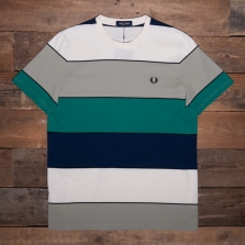 Fred Perry M5608 Bold Stripe T Shirt M37 Seagrass