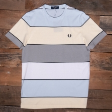 Fred Perry M5608 Bold Stripe T Shirt R32 Ice Cream