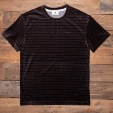 ANERKJENDT Akkikki Velvet Stripe Tee Chocolate Brown