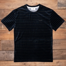 ANERKJENDT Akkikki Velvet Stripe Tee Sky Captain