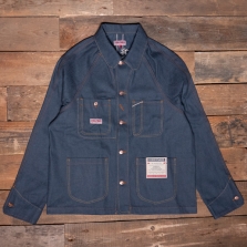 DUBBLEWARE Johnsbury Selvedge Denim Chore Jacket Indigo