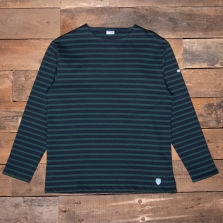 ORCIVAL B323 Long Sleeve Breton Top Deep Water Lawn