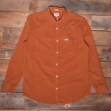 WRANGLER One Pocket Cord Shirt Leather Brown