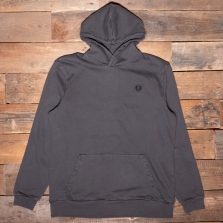 Fred Perry M6673 Heavy Weight Hooded Sweatshirt W04 Gd Gunmetal