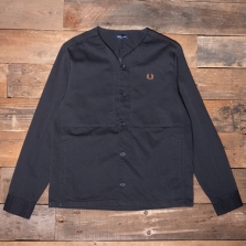Fred Perry M7758 Collarless Overshirt 297 Anchor Grey