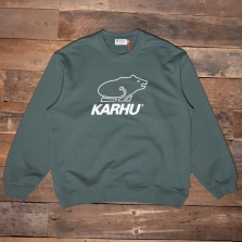 KARHU Ka00187 Basic Logo Sweatshirt Dark Forest Bright White