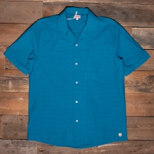 ARMOR LUX 71635 Revere Collar Short Sleeve Shirt Deep Lagoon