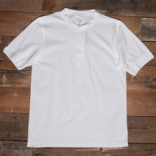 NUDIE 131890 Short Sleeve Henley T Shirt W02 Ecru