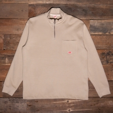 ARMOR LUX 70711 Quarter Zip Funnel Neck Sweatshirt Pez Sandstone